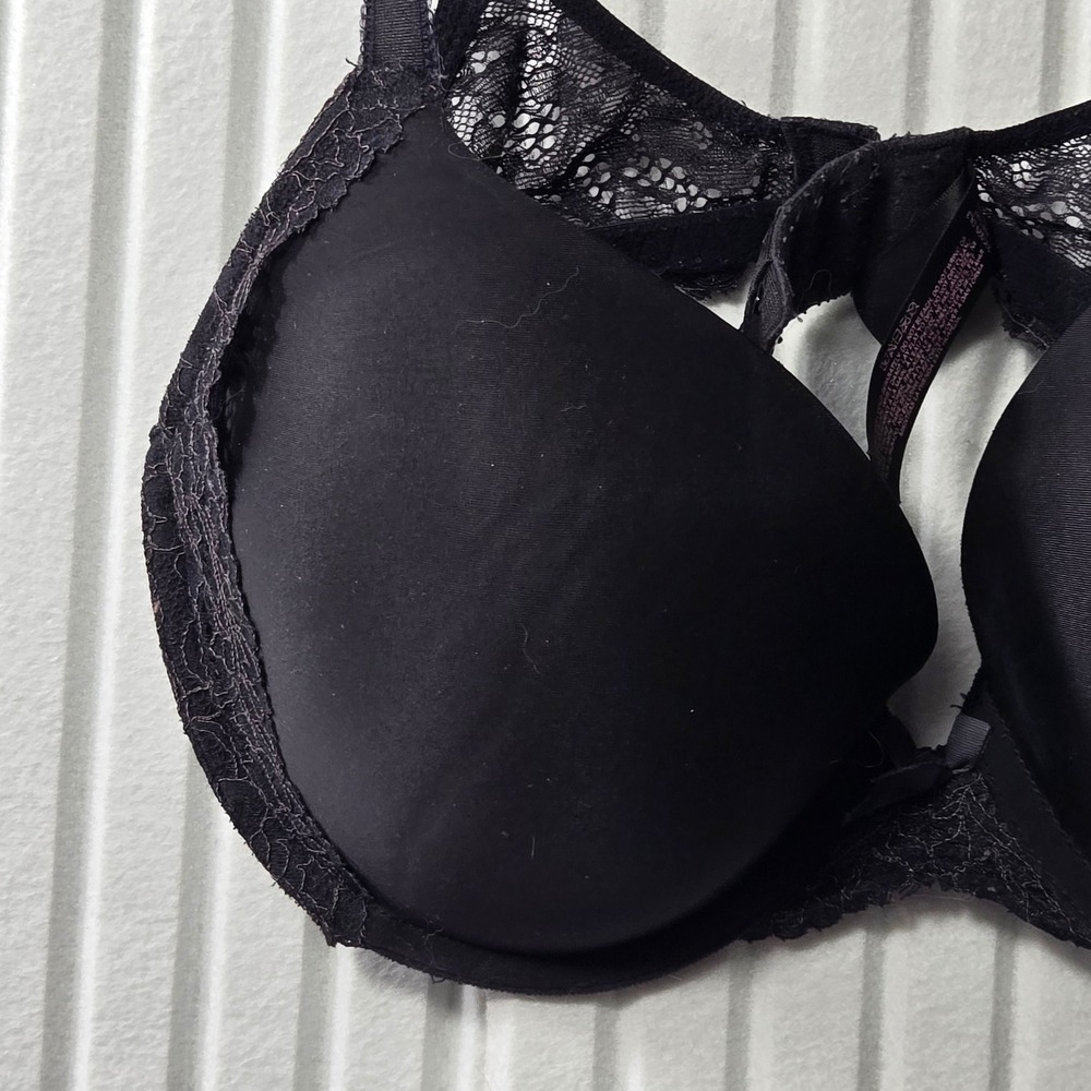 Victorias Secret Dream Angels Perfect Coverage Bra Black Lace 36C 332929-DL3 - Picture 2 of 7